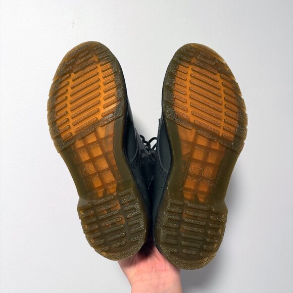 Dr. Martens 1460 W Dark Gray Patent Leather Combat Boots US 7 - Picture 5 of 9